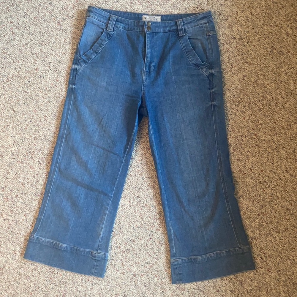 Free people flared cropped jeans